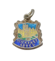 Sterling Silver Buckfast Abbey Enamel Charm Pendant Vintage c1970