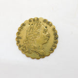 King George III Novelty Spade Guinea Style Gaming Counter Coin Antique