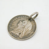 Victorian Sterling Silver Monogram Initial Love Token Charm Antique c1880s