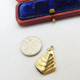 Silver Gilt and Abalone Shell Charm Pendant Vintage c1970
