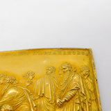 19th Century French Gold Fronted Hippocrates Painting Plaque Antique c1860