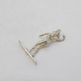 Sterling Silver Waterskiing Charm Pendant Vintage c1970s