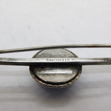 Sterling Silver Morpho Butterfly Wing Set Bar Brooch Antique c1930 Art Deco