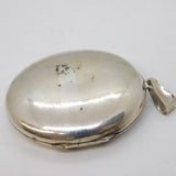 Victorian Aesthetic Sterling Silver Sweetheart Locket Pendant Antique c1880s