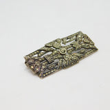 Sterling Silver Marcasite Art Deco Rectangle Bar Brooch Pin Antique c1930s