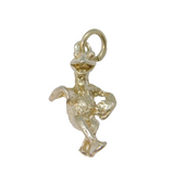 Sterling Silver Novelty Sitting Frog Charm Pendant Vintage c1970