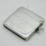 Boer War Sterling Silver Hampshire Yeomanry 1901 Vesta Case Antique