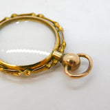 Victorian Rolled Gold Double Sided Portrait Locket Pendant Antique c1890s