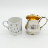 George III Old Sheffield Silver Plated Heraldic Crested Mug Antique c1800