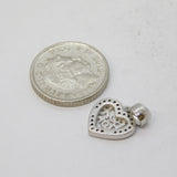 Sterling Silver Spinel Set 'Best Mom' Charm Pendant Vintage c1970s