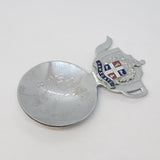 Silver Plated Enamel 'Ramsgate' Novelty Clock Teatime Caddy Spoon Vintage