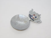 Silver Plated Enamel 'Ramsgate' Novelty Clock Teatime Caddy Spoon Vintage