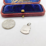 Sterling Silver & Enamel Lincoln Charm Pendant Vintage c1970