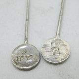 20th Century Chinese Sterling Silver Cocktail Sticks Antique c1920 Wang Hing