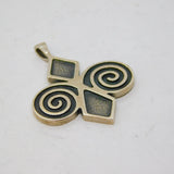 Sterling Silver Oxidised Abstract Butterfly Form Pendant Vintage c1970s