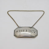 George III Sterling Silver Sherry Decanter Label Antique 1818 London