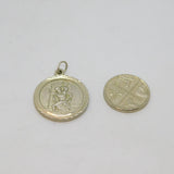 Sterling Silver St Christopher Travel Charm Pendant Vintage c1970