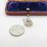 Sterling Silver Traditional Police Helmet Charm Pendant Vintage c1970