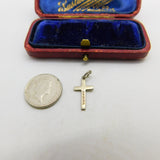 Sterling Silver Essential Crucifix Cross Charm Pendant Vintage c1970