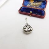 Sterling Silver Abstract Drop Charm Pendant Vintage c1970