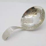 George III Sterling Silver Bright Cut Floral Tea Caddy Spoon Antique 1813 London