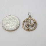 Sterling Silver Isle of Man Charm Pendant Vintage c1970s