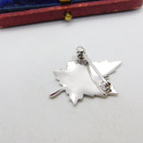 Canadian Sterling Silver Maple Leaf Souvenir Brooch Pin Vintage c1970