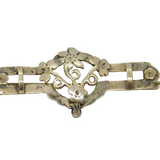 George V Sterling Silver Floral Sweetheart Brooch Pin Antique 1916 Birmingham