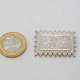 Victorian Aesthetic Movement Sterling Silver Floral Brooch Antique c1880