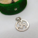 Sterling Silver Isle of Man Charm Pendant Vintage c1970