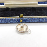 Sterling Silver Sombrero Style Hat Charm Pendant Vintage c1970