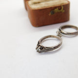 Sterling Silver Wedding and Engagement Ring Charm Pendant Vintage c1970