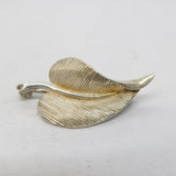 Sterling Silver Figurative Leaf Form Brooch Pin Vintage c1970