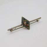 Sterling Silver Morpho Butterfly Kingfisher Image Brooch Pin Antique c1920