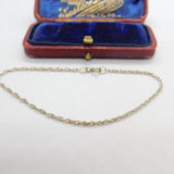 Sterling Silver Essential Rope Chain Bracelet Vintage c1970 7" Length