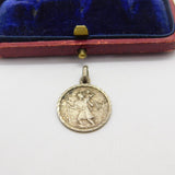 Sterling Silver St Christopher Charm Pendant Vintage c1970