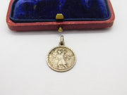 Sterling Silver St Christopher Charm Pendant Vintage c1970