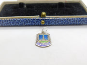 Sterling Silver & Enamel Blackpool Tower Shield Charm Pendant Vintage c1970