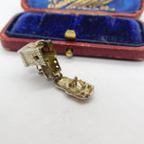 Sterling Silver Opening Wedding Couple in Church Charm Pendant Vintage c1970