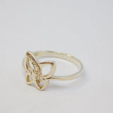 Sterling Silver Open Butterfly Dress Ring Vintage c1970 Size O 1/2