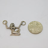 Sterling Silver Virgo Horoscope Charm Pendant Vintage c1970