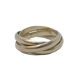 Sterling Silver Russian Wedding Ring Vintage c1970 Size Q UK