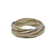 Sterling Silver Russian Wedding Ring Vintage c1970 Size Q UK
