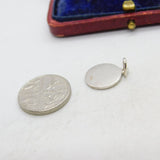 Sterling Silver Plain Dog Tag Charm Pendant Vintage c1970