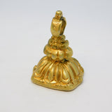 Victorian 9ct Gold Cased Floral Pattern Bloodstone Seal Fob Pendant Antique