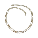 Sterling Silver Essential Chunky Figaro Chain Necklace Vintage c1980 51cm Length