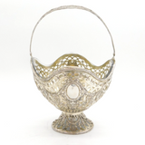 18th Century Large Hanau Sterling Silver Swing Handle Fruit Basket Antique c1790