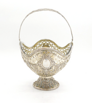 18th Century Large Hanau Sterling Silver Swing Handle Fruit Basket Antique c1790