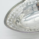 George III Sterling Silver Pierced Crescent Swing-Handle Basket Antique London
