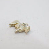 Sterling Silver Cow Charm Pendant Vintage c1970